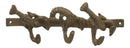 Ebros Cast Iron Nautical Cajun Creole Trio Lobster Pincers Wall Hooks Racks 9.75" Long Coastal Southwestern Rustic Vintage Hanger Wall Mount Coats Hats Keys Hook Decor Maine Crawfish Crayfish Boil
