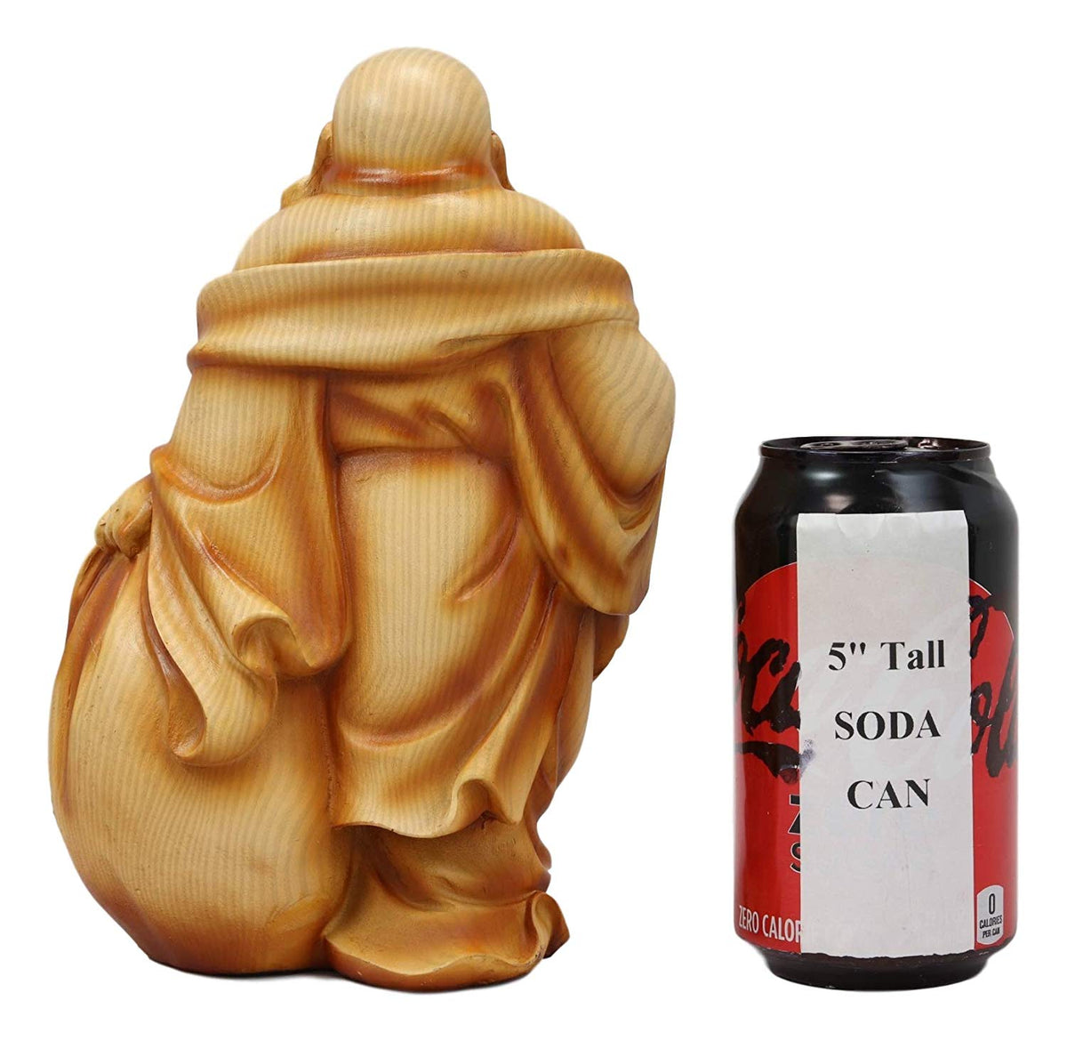 Ebros Feng Shui Hotei Happy Buddha Holding Gold Ingot Figurine 8.5" H - Ebros Gift