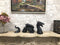 Swimming Castle Moat Dragon Lawn Garden Centerpiece Statue 3 Piece 21"L Total