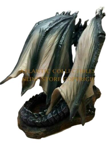 Ebros Dark Dragon (Black) Collectible Serpent Figurine Sculpture Statue 7.25" Height