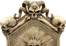 56"H Fantasy Underworld White Walker Skeleton Spines & Bones Skull Throne Chair