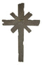 Rustic Faux Wood Inspirational Words Faith Love Hope Multi Layered Wall Cross