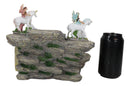 Miniature Fairies & Unicorns With Mountain Waterfall of Youth Display Figurine