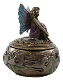 Ebros Calla Pond Lily Beautiful Fairy Fae Round Jewelry Box Wishing Well Hope Afar