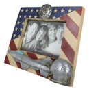 American Flag US Air Force Fighter Jet And Pilot Helmet 5"X7" Picture Frame