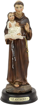 Ebros Gift Saint Anthony Carrying Baby Jesus Decorative Figurine 5.5" Tall