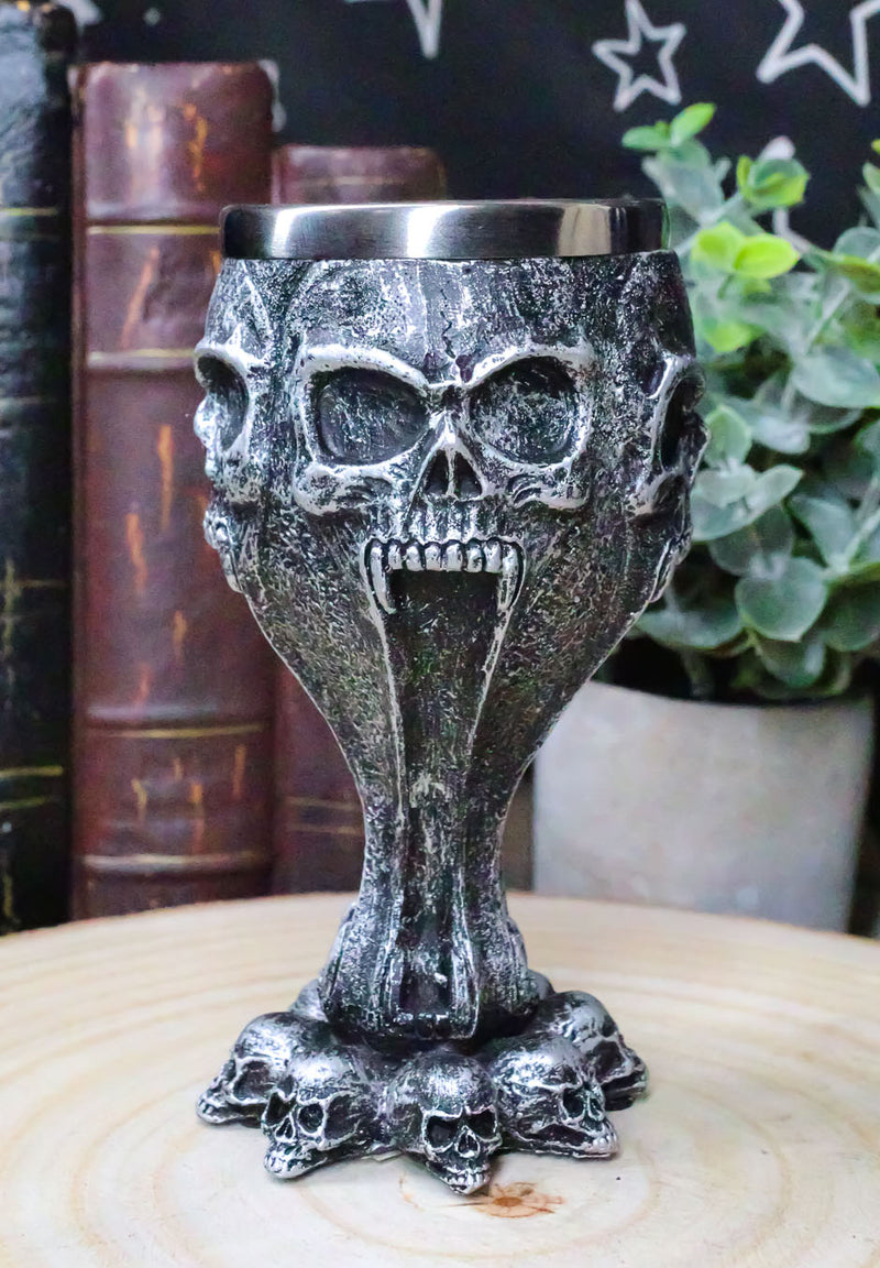 Distorted Skull Alien Extra Terrestrial Fossil 5oz Wine Drink Goblet Chalice