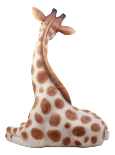 Large Madagascar Wildlife Sitting Giraffe Statue 19.5"Tall Safari Savannah Decor