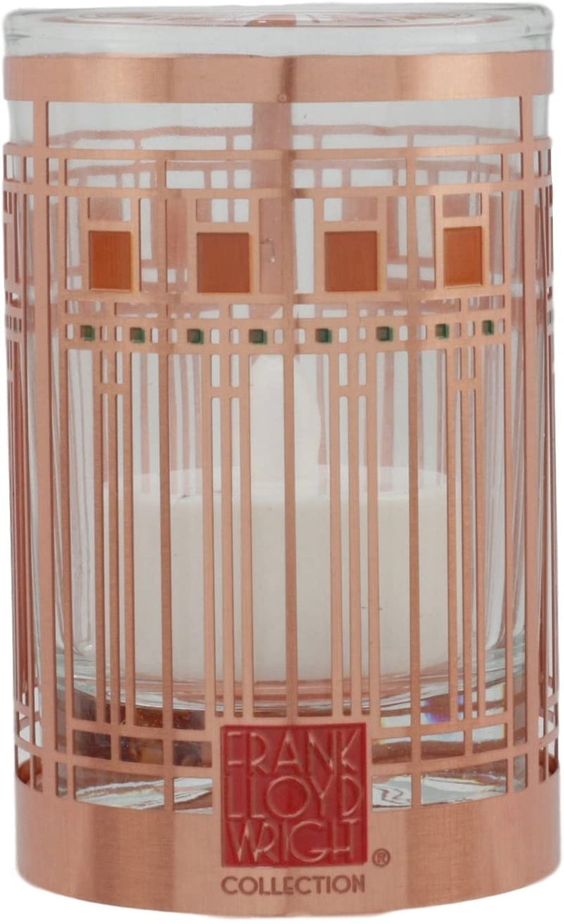 Frank Lloyd Wright Oak Park Home & Studio Art Glass Window Votive Candle Holder