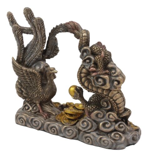 Feng Shui Yin Yang Marriage Harmony Heaven Celestial Dragon And Phoenix Figurine