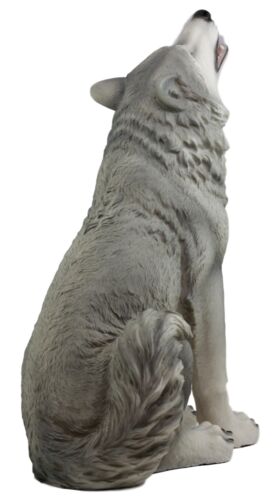 Large Howling Wolf Statue 18"H Mysterious Cries Of The Night Wolf Totem Spirit - Ebros Gift