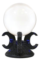 Ebros Neopagan Sacred Moon Triple Goddess Glass Gazing Ball Figurine 6.5" H