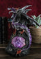 Ebros Lavender Dragon with LED Light On Lava Mountain 8.5 Inches Tall Fantasy