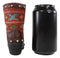 Rustic Western Cowboy Aztec Geometry Patterns Red Brown Boot Pen Holder Figurine