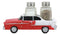 Ebros Red Prince Of Bel Air Car Figurine Holder For Salt And Pepper Shakers Set