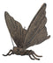 Ebros 7" Long Metamorphosis Flitting Butterfly Bronzed Decorative Garden Statue