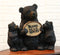 Whimsical Black Bears Mother With Cubs Holding Mama Bear Knows Best Sign Statue