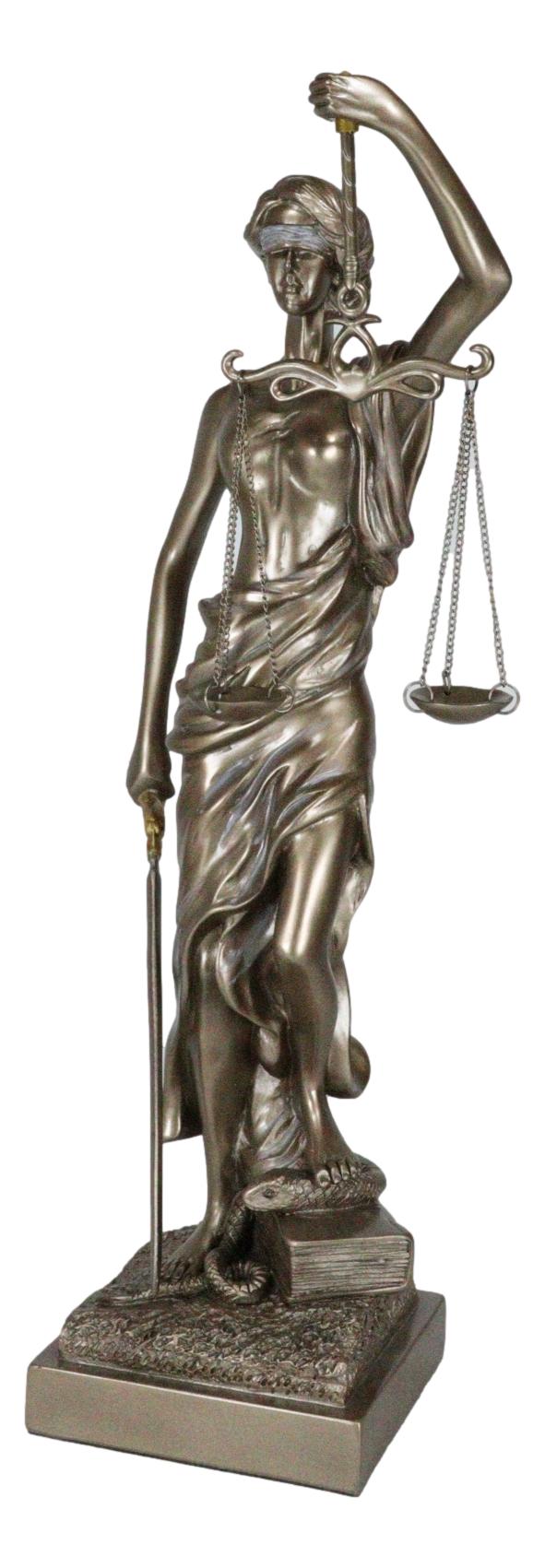 Ebros Gift Resin Contemporary Roman Greek Goddess Lady Of Justice Statue 15"H La Justica Themis