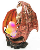 Elemental Magmanite Blood Diamond Dragon LED Light Egg Crystal Relic Statue