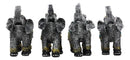 Majestic Indian Elephant Festival Hinduism Decorated Elephants Statue Set of 4