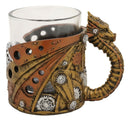 Ebros Steampunk Cyborg Robotic Dragon Drinking Mug Or Shot Glass 7oz Home Decor