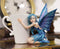 Ebros Amy Brown Warmth Comfort Blue Fairy Hugging Tea Cup Statue 4.25"H Fantasy