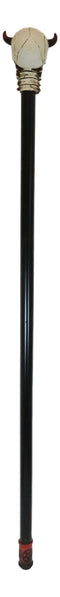 Demon Horned Lucifer Satan Pentagram Skull Decorative Prop Walking Swagger Cane