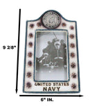 Patriotic United States Sailor Navy Eagle Rank Stars Memorial 4x6 Picture Frame