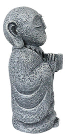 Feng Shui Zen Buddha Japanese Jizo Monk Drinking Out Of Tea Cup Figurine 5"H
