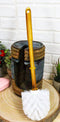Western Cowboy Faux Rope Denim Horse Buckle Toilet Brush And Base Holder Set