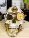 Ebros Large Steampunk Cyborg Cerebrum Skull Figurine W/ Secret Side Drawer Stash Box