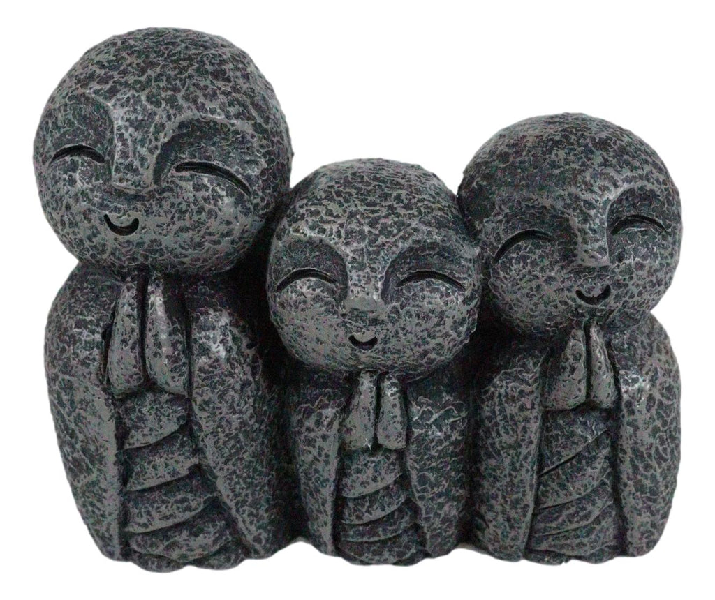 Ebros Enlightenment Japanese Buddha Trio Jizo Monks of Harmony Figurin ...