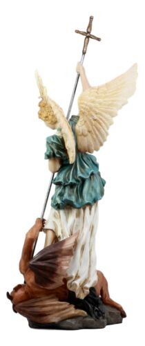 Ebros Large Saint Michaelskirche Archangel Michael Slaying Lucifer Statue 21" Tall Church of Saint Michael Germany Panoramio Landmark