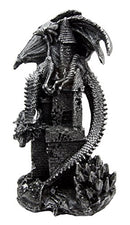 Ebros Gift Fantasy Saurian Dragon Climbing Ruined Castle Fort Figurine 8"H