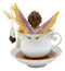 Magical Encounters Shocked Fairy Bathing In Tea Cup Figurine Fantasy Collectible