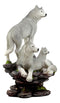 Large Denizens Of Twilight Timber Wolf Family Statue 14.25"H Wildlife Animal