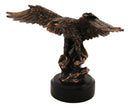 Patriotic American Bald Eagle Bronze Electroplated Resin Figurine With Base