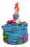 Mermaid Mergirl Ariel Sitting On Rock By Corals Mini Decorative Box Figurine