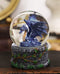 Ebros Small Fantasy Blue Midnight Dragon Sitting in Repose Glitter Water Globe