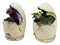 Ebros Metallic Colorful Medieval Fantasy Egg Hatchling Baby Dragon Wyrmling Twins Figurines Set