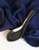 Ebros Made In Japan Modern Sleek Glazed Ceramic Mocha Brown Soup Spoons Set Of 6