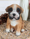 Lifelike Fawn Boxer Puppy Dog Sitting Figurine Pet Pal Pedigree Dogs Canine