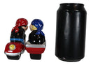 Patriotic Biker Couple Riding Motorcycle and Side Car Rig Salt Pepper Shakers