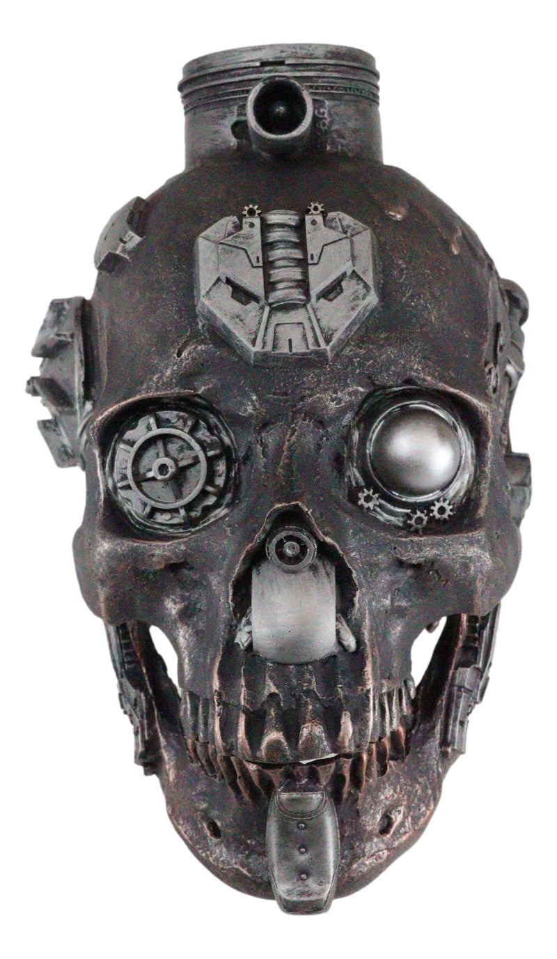 Steampunk Cyborg Steam Cerebrum Cobra Clan Tank Rusted Cranium Skull Figurine