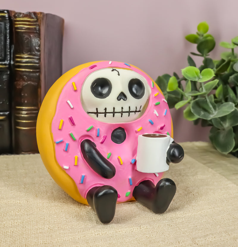 Furrybones Donutsu Strawberry Sprinkles Donut Milk Skeleton Furry Bones Figurine