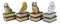 Wisdom Of The Forest Bibliography Owls Sitting On Books Figurine Owl Set Decors