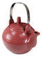 Ebros Gift Imperial Spotted Texture Teapot With Stainless Steel Handle 28oz (Red)