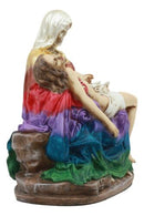 Ebros Santa Muerte Piadosa In Rainbow Robe Statue La Pieta Of The Most Holy Death