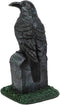 Ebros Gothic Raven Crow On Tombstone Statue 8"H RIP Headstone Figurine Decor