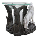 Ebros White Wolf Howling Electric Oil Burner Tart Warmer Statue Night Light